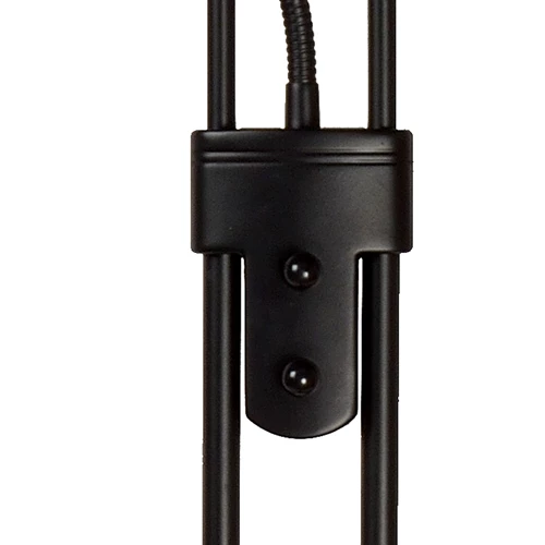 Lucide CHAMPION-LED - Stehlampe Mit Leselampe - Ø 30 cm - LED Dim. - 3000K - Schwarz - detail 1
